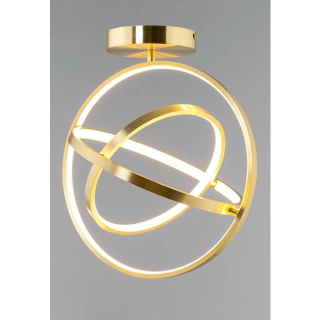 Ingel Rings Orbital LED Flush Ceiling Light, Satin Brass