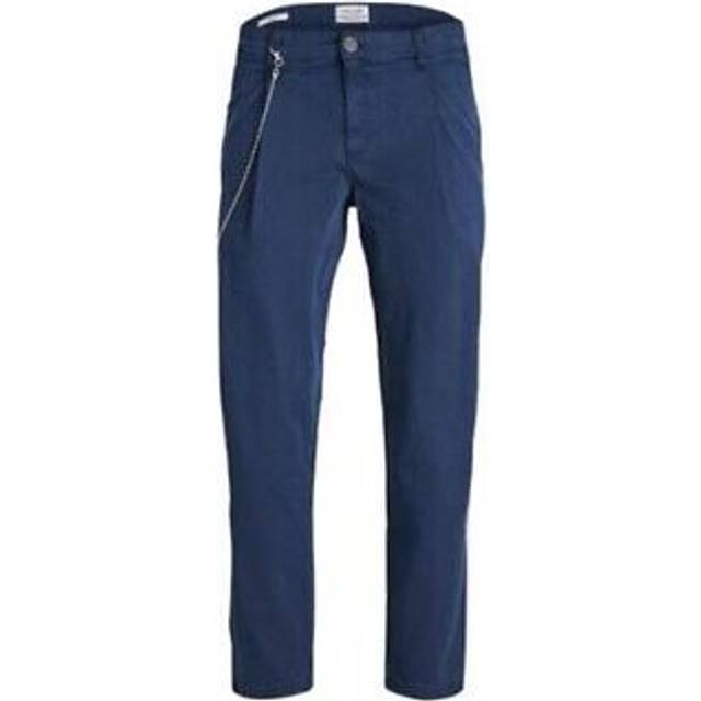 Jack & Jones, Byxor, Herr, W36 L34, Bomull, Vida Ben Bomull Chino Byxor Navy