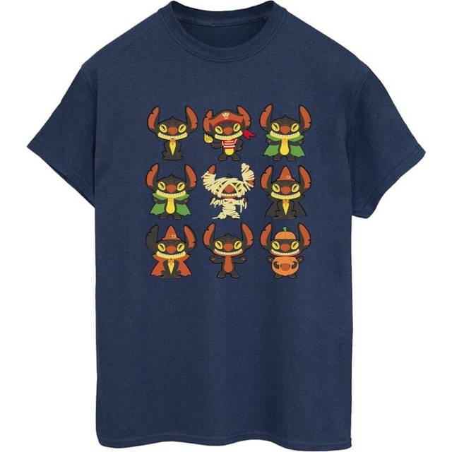 Lilo & Stitch Halloween Costumes Cotton Boyfriend T-Shirt - Navy
