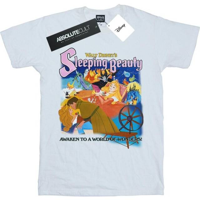 (XXL, White) Disney Womens/Ladies Sleeping Beauty Collage Poster Cotton Boyfriend T-Shirt