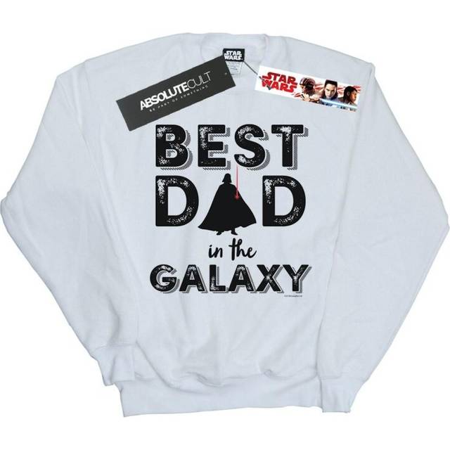 (M, White) Star Wars Mens Best Dad In The Galaxy Sweatshirt