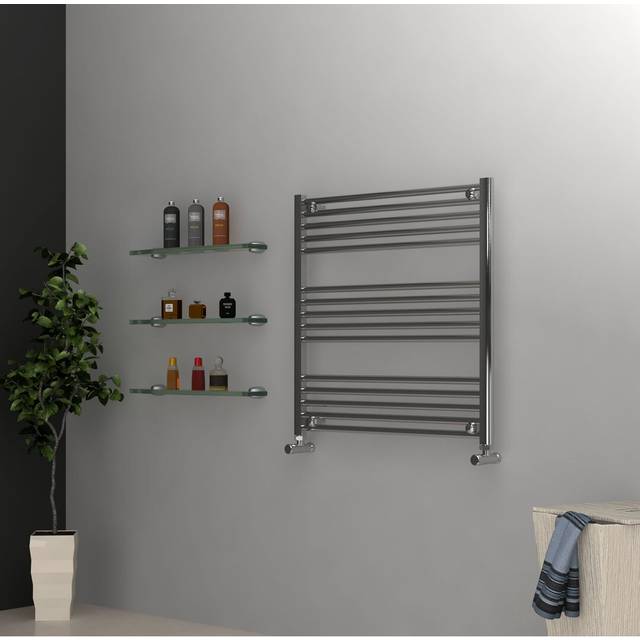 Shawnee Vertical/Horizontal Straight Towel Rail - Chrome (80cm H X 80cm W X 3cm D)