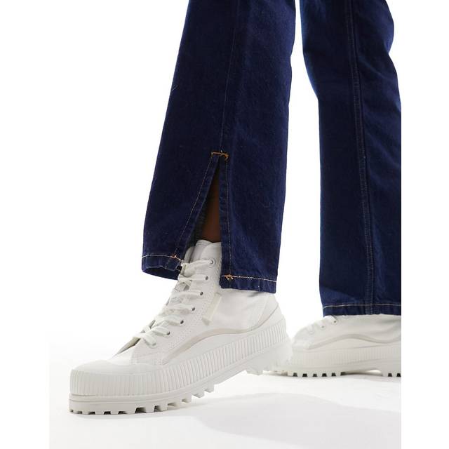 Superga womens 2469 alpina hi top trainers white