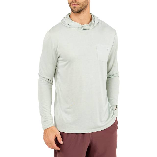 Free Fly Men's Lightweight Hoodie - UPF 20+ Sun Protection Moisture Wicking  Breathable Bamboo Viscose Outdoor Shirt for Men - Sage  Medium