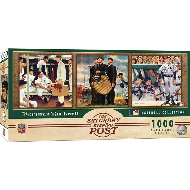 "MasterPieces 1000 Piece Jigsaw Puzzle for Adults, Family, Or Kids - Baseball Collection by Norman Rockwell - 13""x39"""