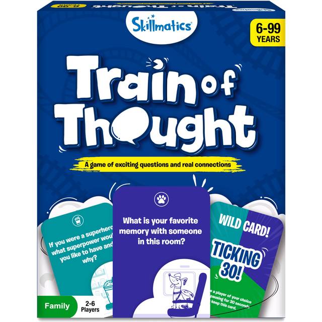 Skillmatics Card Game - Train of Thought  Fun for Family Game Night  Educational Toys  Travel Games for Kids  Teens and Adults  Gifts for Bo