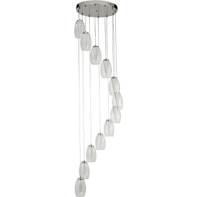 Searchlight 97291-12CL Cyclone 12 Light Multi Drop Pendant With Clear