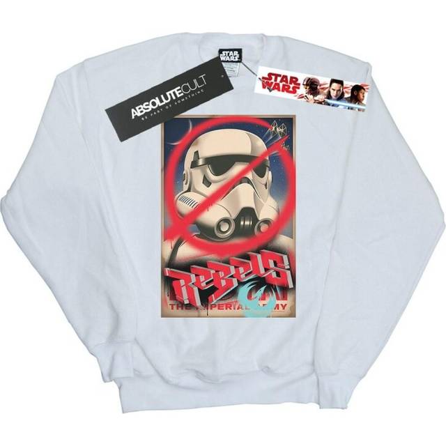 (XL, White) Star Wars Mens Rebels Poster Sweatshirt