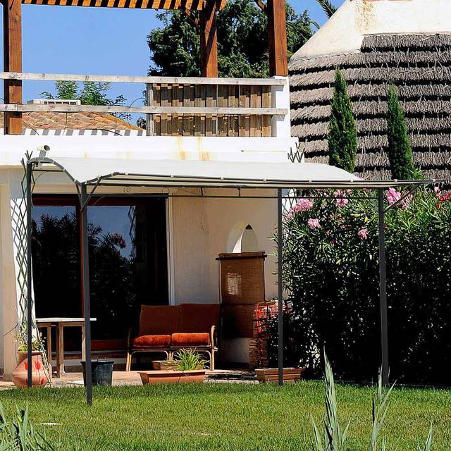 Outsunny 3 x 2.5m White Metal Pergola - 3 x 3m