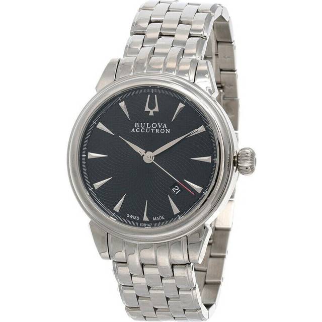 Bulova Accutron Auto Black Dial Stainless steel Men's Watch 63B147 - 42 mm