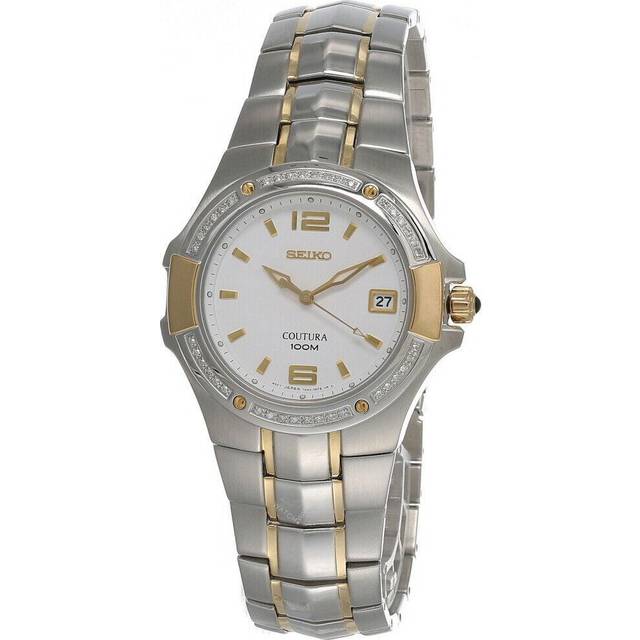 Seiko Coutura 41MM White Dial 2-Tone Men's Watch SGED28 - 41 mm