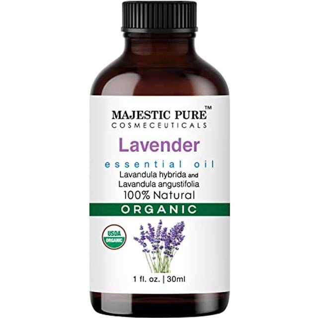Majestic Pure Organic Lavender Essential Oil - 100% Pure Lavender Oil for Aromatherapy  Massage & Topical Uses  Perfect for Diffuser & Essential Oil D