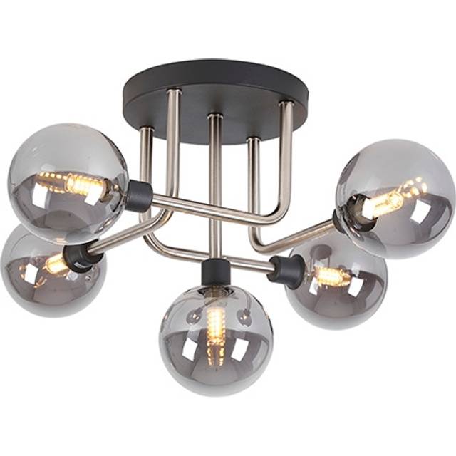 Constellation 5 Arm Flush Ceiling Light - Satin Nickel