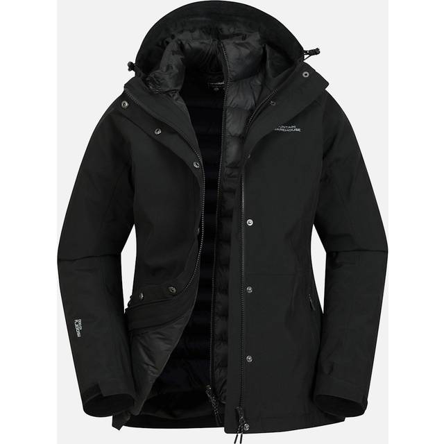 Mountain Warehouse Womens/Ladies Alaskan 3 in 1 Padded Jacket (Black) - Size 14 UK