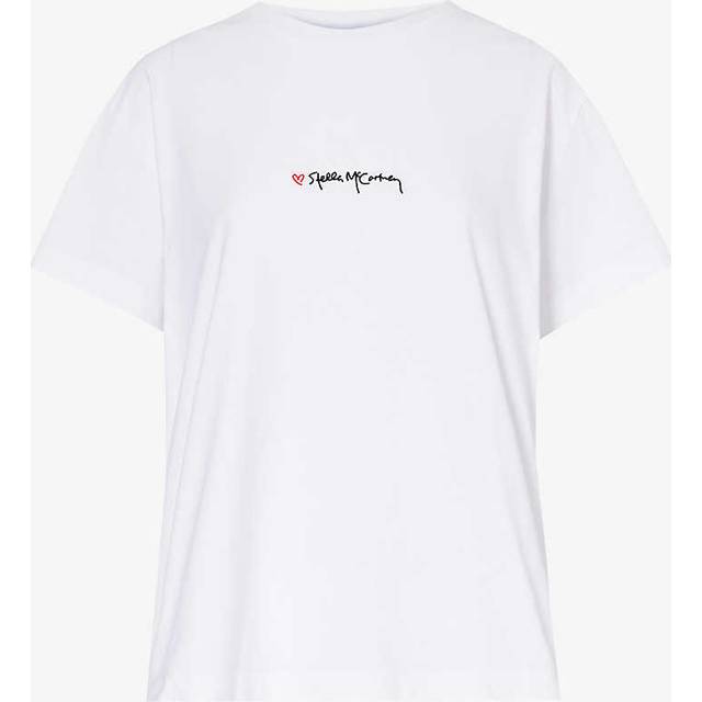 Stella McCartney White Iconics Love T-Shirt - 9000 PURE WHITE - XXS