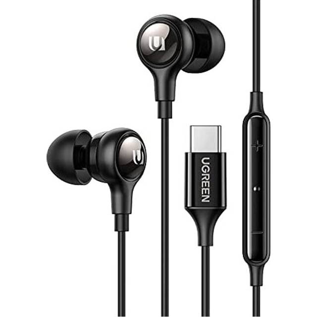 HiTune USB C Headphones with Microphone Type C Wired Earphones Compatible with iPhone 15 Pro Max Galaxy S24 S23 Ultra/FE S20 iPad Pro 2024/2021 iPad