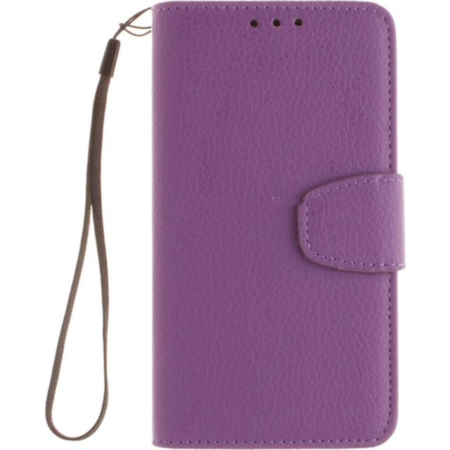 For Sony Xperia  Z5 mini Litchi Texture Horizontal Flip PU Leather Case with Holder & Card Slots & Wallet & Photo Frame & Lanyard(Purple)
