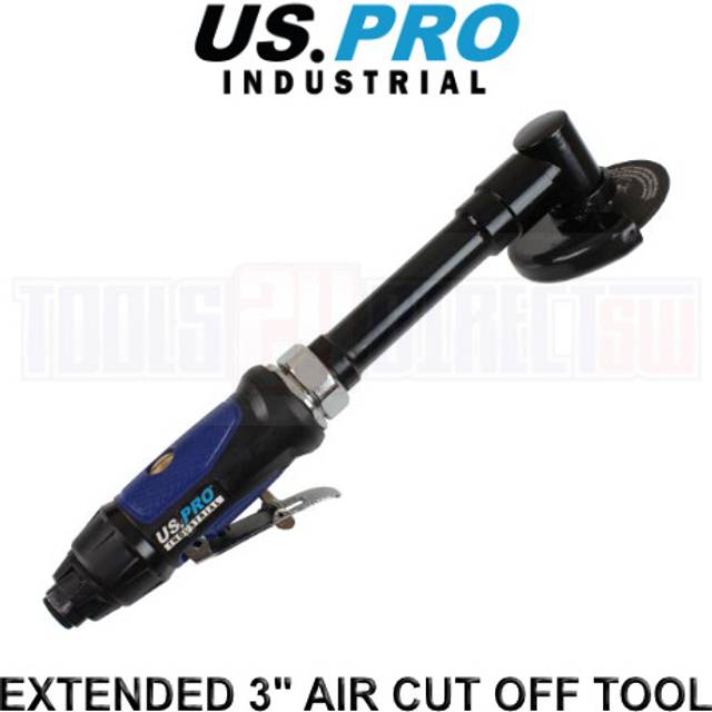 "US PRO Industrial Extended Air Cut Off Tool Long Reach Shaft 3"" Disc 8604"