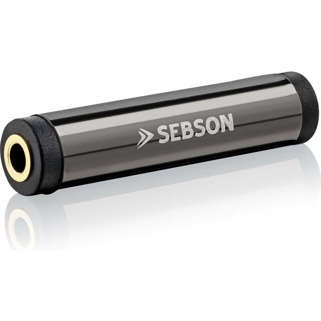 SEBSON Adapter 3,5 mm stereo kontakt, hona/hona, kontakt, AUX-kontakt/adapter för ljudkabel