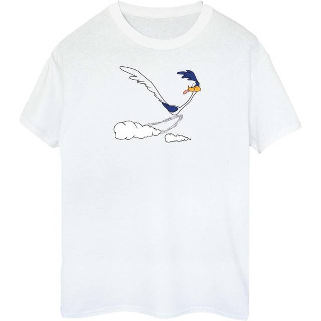 Road Runner Running Cotton Boyfriend T-Shirt - White - XXL