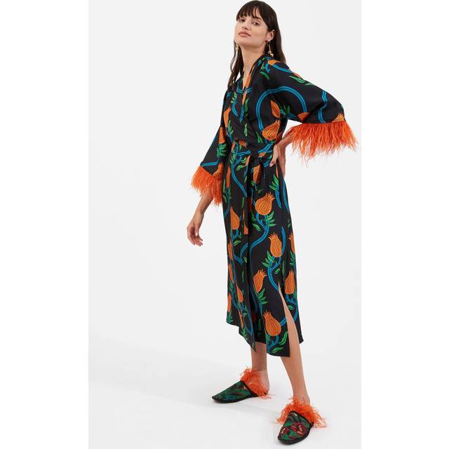 La DoubleJ Boudoir Dress (with Feathers) - Woman Ldj Archive Melograno Nero M