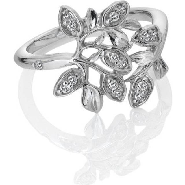 Hot Diamonds Nurture Sterling Silver White Topaz Tree Ring DR233/M