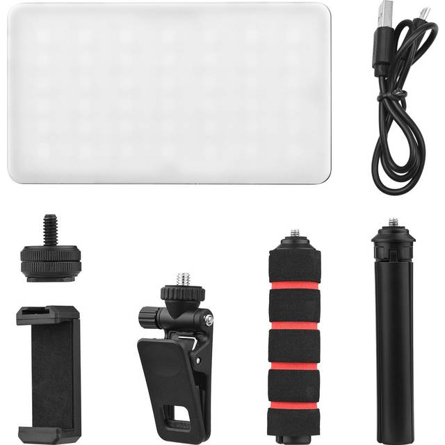 Pocket RGB Video Light Kit LED Fill Light 2500K9000K Dimmable 20 Lighting Effects Builtin Battery black