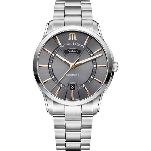 Maurice Lacroix Watch Pontos Day Date Mens - Grey