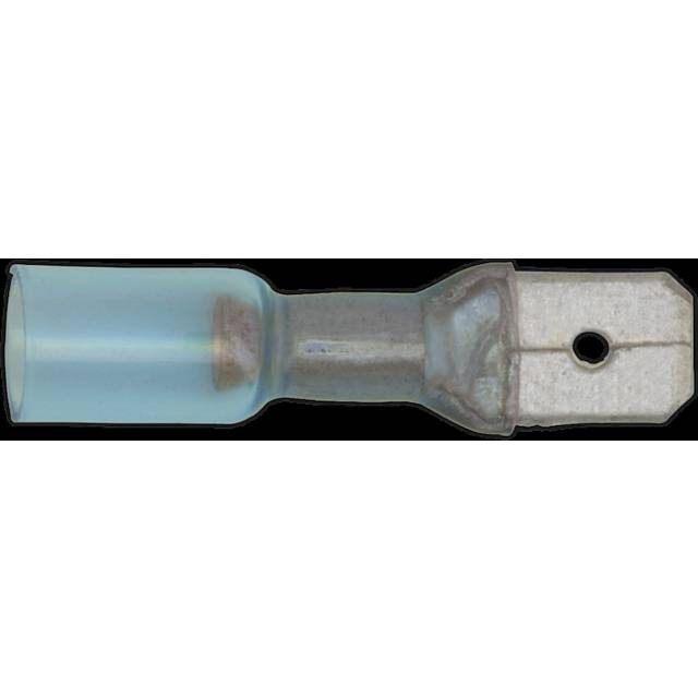 Sealey BTSPM25 Heat Shrink Push-On Terminal 6.3mm Male Blue Pack of 25