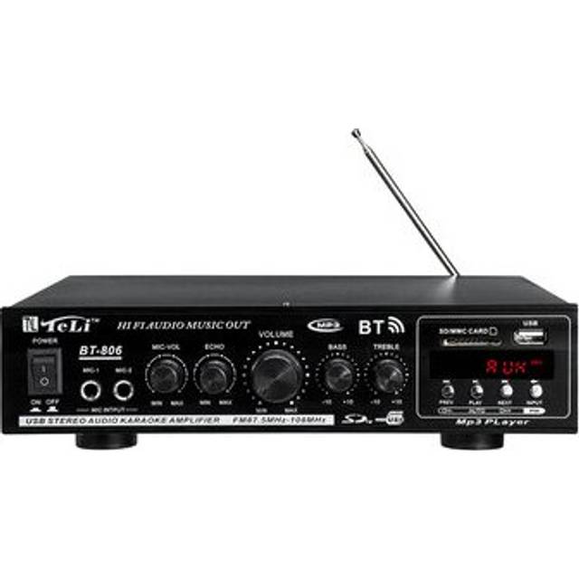 2 Channel bluetooth Power Amplifier USB MP3 Audio FM AUX W/ Remote