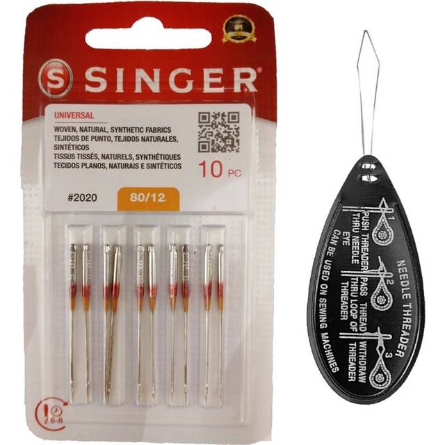 Singer Universal 2020 Sewing Machine Needles, Packet of 10, Size 80/12