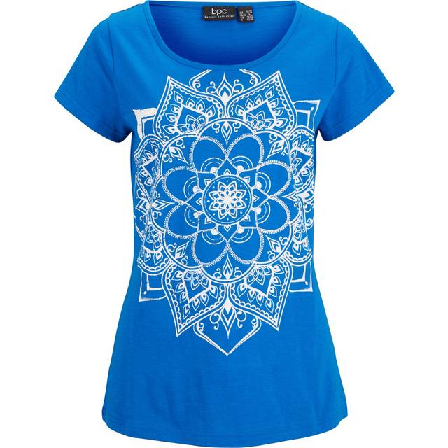 bonprix Flower Print T-Shirt - Blue