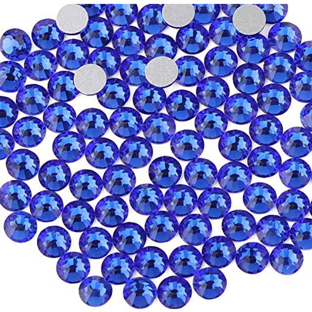 beadsland Flat Back Crystal Rhinestones Round Gems  Sapphire (3.8-4.0mm) SS16/1440pcs