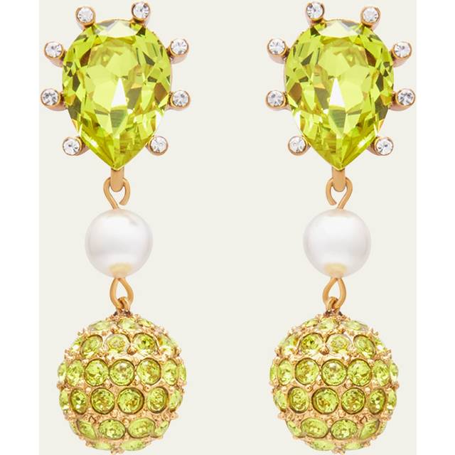 Oscar De La Renta Pearl Cactus Earrings
