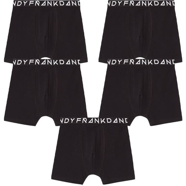 Frank Dandy Men's 5-P grundläggande boxerkalsonger, svart, S (5-pack), svart, S