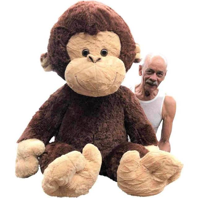 Big Plush Giant Stuffed Monkey - Large 4-Foot Extra-Soft Jumbo Plush Animal - 48 Inches / 122 Centimeters - Huge-Sized Gigantic Animals - Oversized Mo