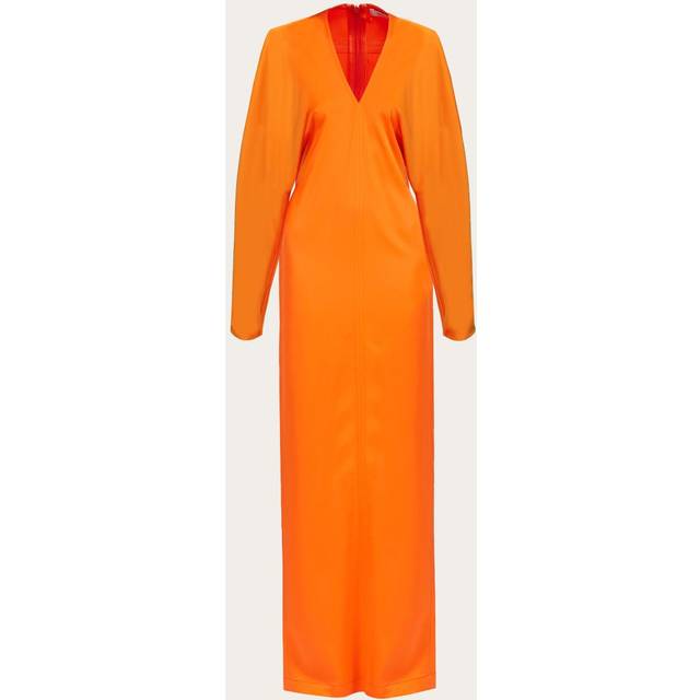Ferragamo-Kimono Long Sleeve Dress Abiti Arancione-Donna - Orange - 42IT
