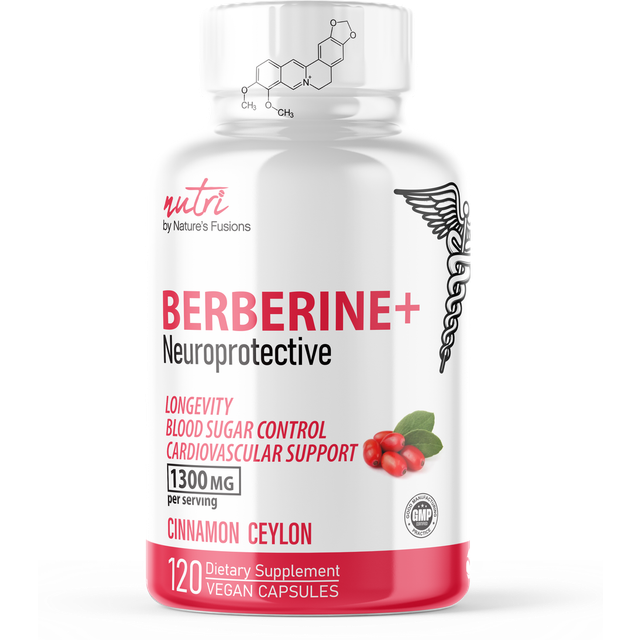 Nature's Fusions, Nutri, Berberine+, Cinnamon Ceylon, 1,300 mg, 120 Veggie Capsules (650 mg per capsule)