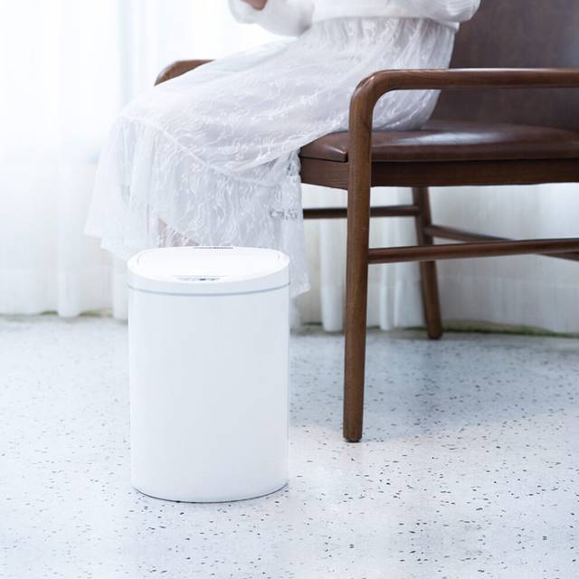 NINESTARS Intelligent Sensor Trash Can Automatic Induction Waste Bins Silent Paper Basket Touchless Living Room Office Home Smart Helper