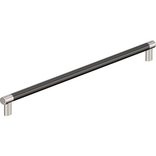 Amerock BP54042PNGM | Polished Nickel/Gunmetal Appliance Pull | 24 inch (610mm) Center-to-Center Cabinet Handle | Esquire | Furniture Hardware