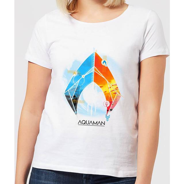 Aquaman Back To The Beach Women's T-Shirt - White - L