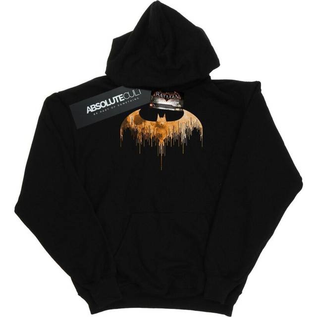 DC Comics Womens/Ladies Batman Arkham Knight Halloween Moon Logo Fill Hoodie XL black