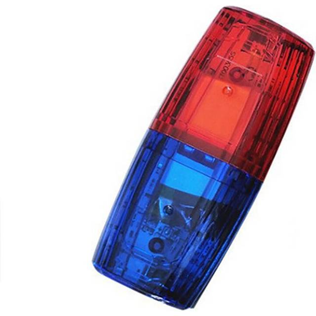 (a-Red and blue) Bicycle Light LED Flashing Light Saddle Rear Tail Light Night Running Safety Warning Light Shoulder Clip Bicycle Accessories