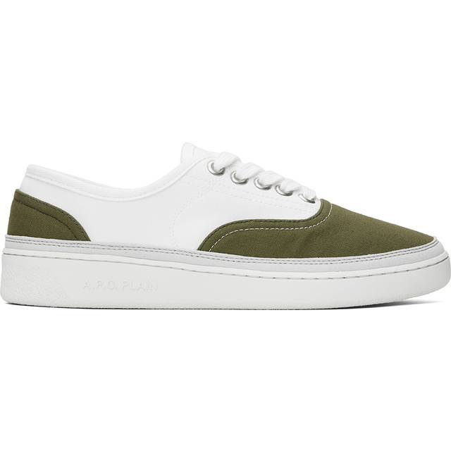 A.P.C. White & Khaki Plain Simple Sneakers - TJB KAKI/WHITE - IT 40