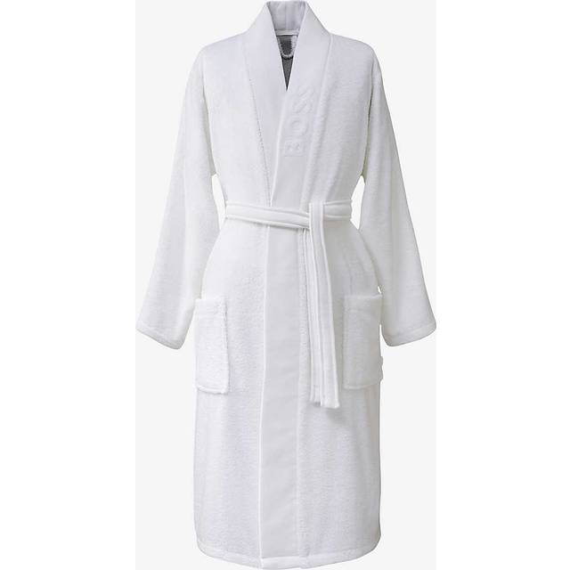 Boss Home Plain Bath Robe - White