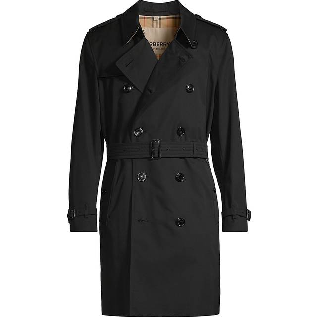 Burberry Midlength Kensington Heritage Trench Coat - Black - 46