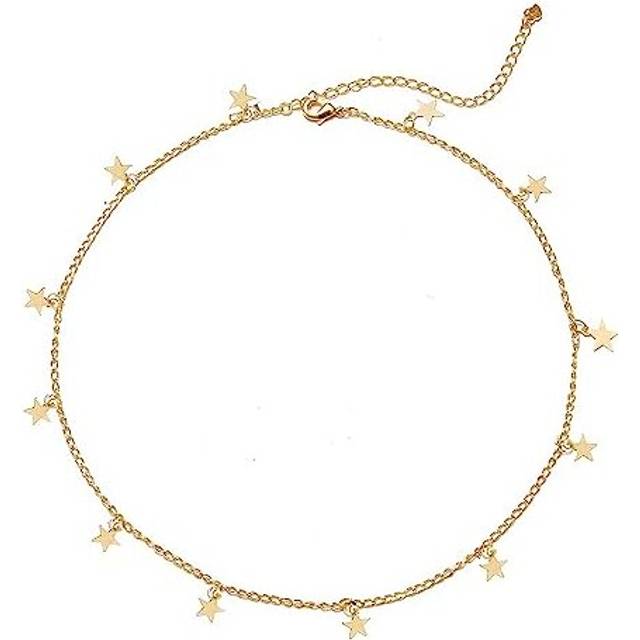 Star Necklace Gold Choker Necklace for Women Layered Necklaces for Teen Girls Aesthetic Necklace Gift for Teen Girl