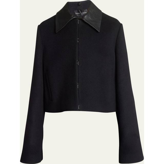 Proenza Schouler Cropped wool-blend jacket - black (UK 16)