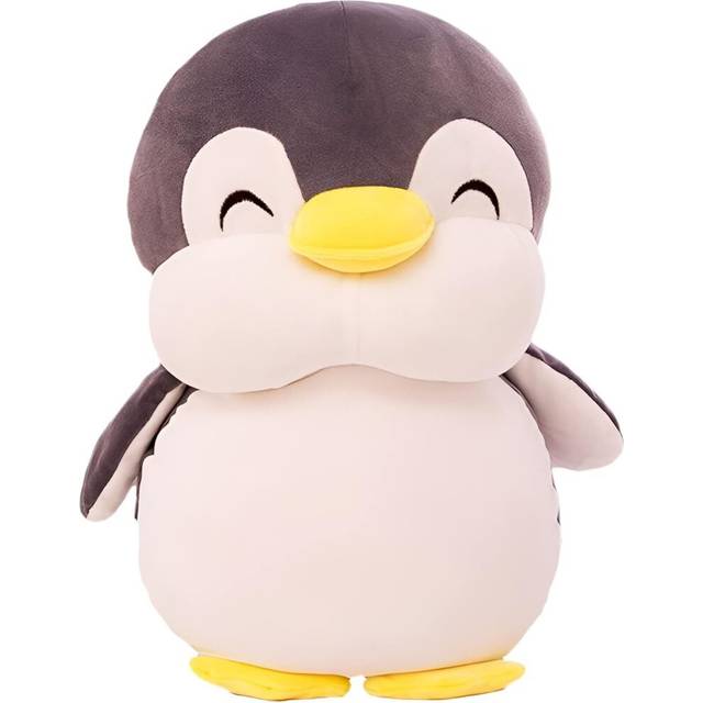 Plushies Penguin Toys, Soft Penguin Stuff Plush Doll Gift for Kids Girls Boys Girlfriend Valentines Day Gifts Throw Pillow (Gray,9.8in/25cm)