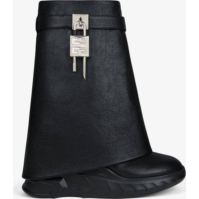 Givenchy Shark Lock Biker 85 leather ankle boots